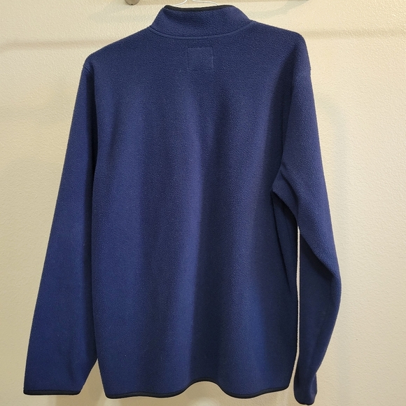 Vintage Old Navy Men Fleece sweatshirt navy blue/yellow size large - Picture 2 of 4